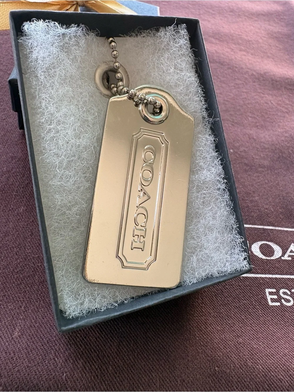 RARE Y2K Coach Solid Metal Hangtag 2.5